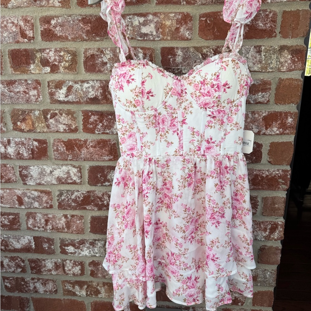 Altar'd State Pink Floral Mini Dress